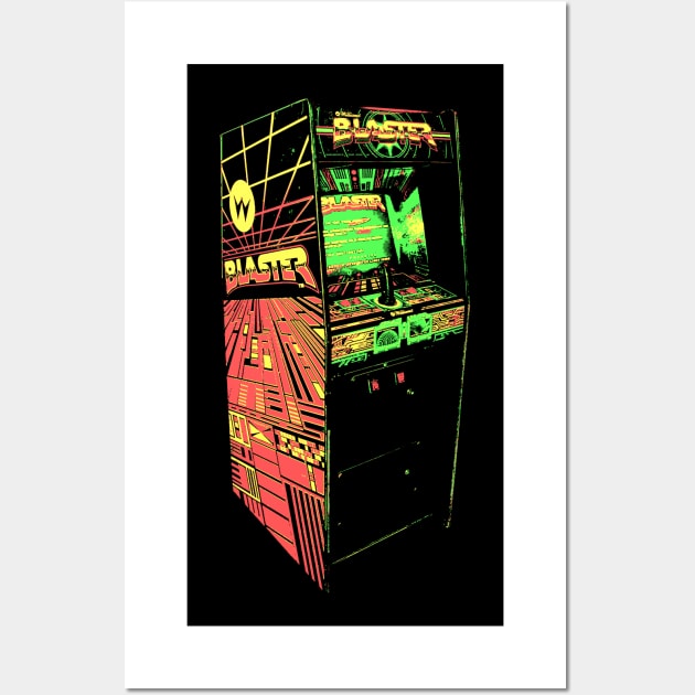 Blaster Retro Arcade Game 2.0 Wall Art by C3D3sign